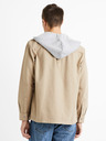 Celio Beigefarbenes Herren Dadenim Kapuzensweatshirt Celio