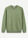 Celio Grünes Herren-Basic-Sweatshirt aus Baumwolle Celio Debiais