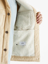 Celio Beige Herren-Kunstpelz-Cordjacke Celio Cunewjoe