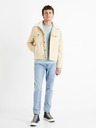 Celio Beige Herren-Kunstpelz-Cordjacke Celio Cunewjoe