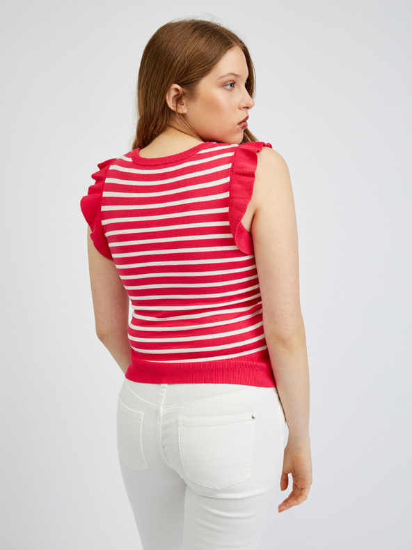 Orsay Weiß und rosa gestreiftes Damenhemd ORSAY