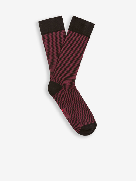 Celio Burgunderfarbene gemusterte Socken für Herren Celio Vicaire