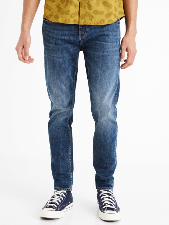 Celio Blaue Herrenjeans mit schmaler Passform Celio C25 Doclean