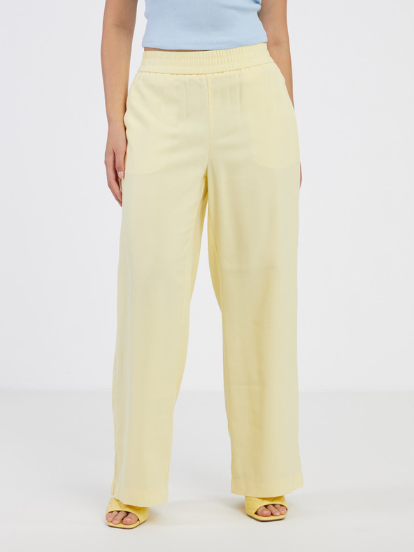 Vero Moda Hellgelbe Damen-Hose mit weitem Bein von VERO MODA Carmen