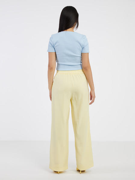 Vero Moda Hellgelbe Damen-Hose mit weitem Bein von VERO MODA Carmen