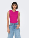 ONLY Dunkelrosa Damen-Basic-Top mit Rippenstruktur ONLY Majli