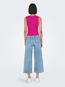 ONLY Dunkelrosa Damen-Basic-Top mit Rippenstruktur ONLY Majli