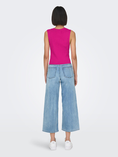 ONLY Dunkelrosa Damen-Basic-Top mit Rippenstruktur ONLY Majli