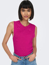 ONLY Dunkelrosa Damen-Basic-Top mit Rippenstruktur ONLY Majli
