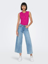 ONLY Dunkelrosa Damen-Basic-Top mit Rippenstruktur ONLY Majli
