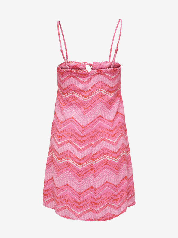 ONLY Pinkfarbenes gemustertes Damenkleid ONLY Nova