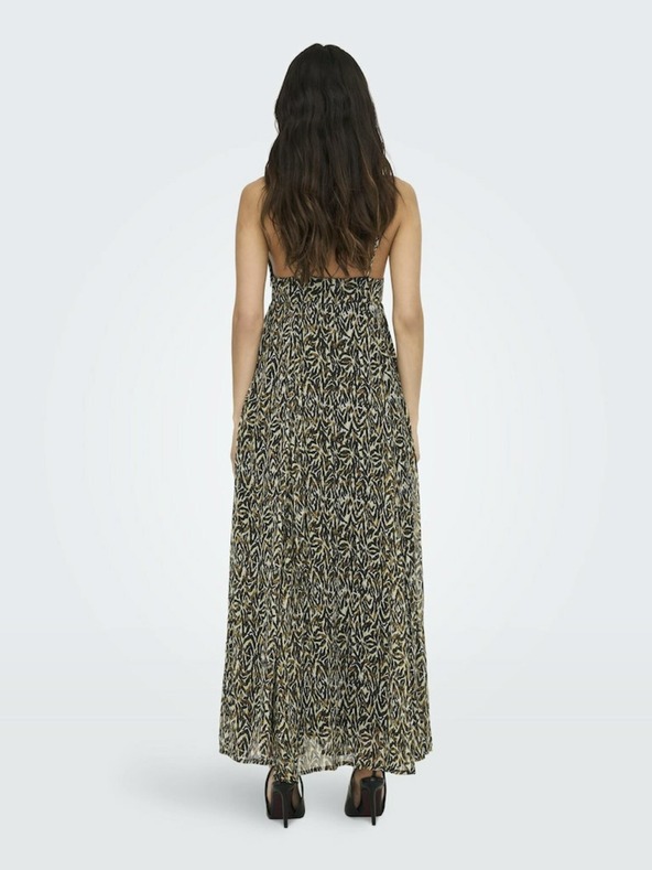 ONLY Braunes gemustertes Damen-Maxikleid ONLY Eliza