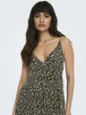 ONLY Braunes gemustertes Damen-Maxikleid ONLY Eliza