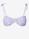 Pieces Hellblaues gemustertes Bikini-Oberteil für Frauen Pieces Bonna