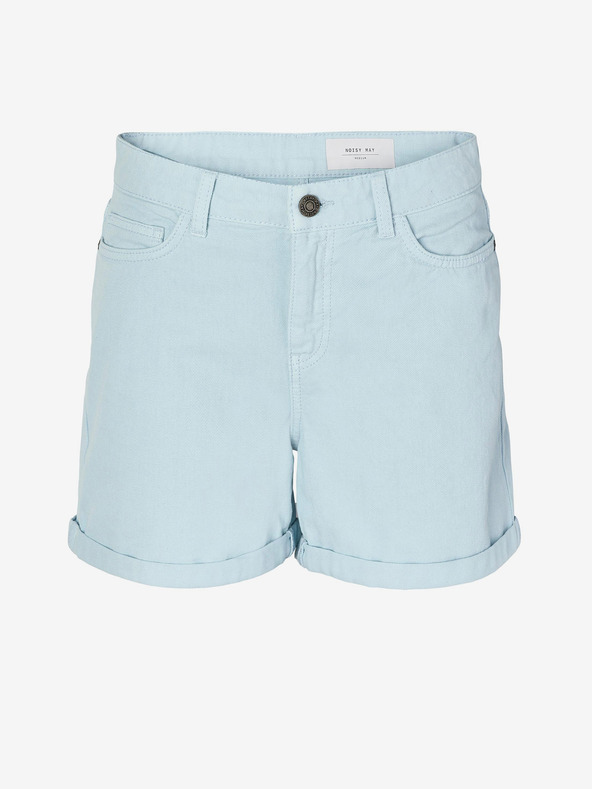 Noisy May Hellblaue Damen-Jeans-Shorts Noisy May Smiley