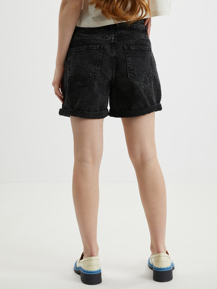 Noisy May Schwarze Denim-Shorts für Damen Noisy May Smiley