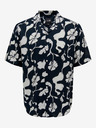 ONLY & SONS Dunkelblaues ONLY & SONS Dash gemustertes Herren-Kurzarmhemd