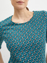 Orsay Petrolfarbenes gemustertes Damen-T-Shirt ORSAY