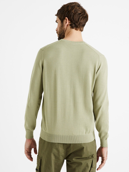 Celio Hellgrüner Herren Basic Pullover Celio Decoton