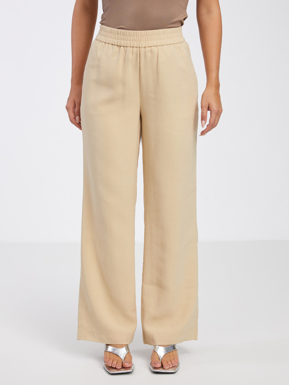 Vero Moda Beigefarbene Damen-Weitbeinhose VERO MODA Carmen