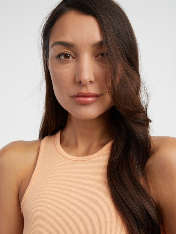 ONLY Orangefarbenes Damen Crop Top Tank-Top ONLY Belia