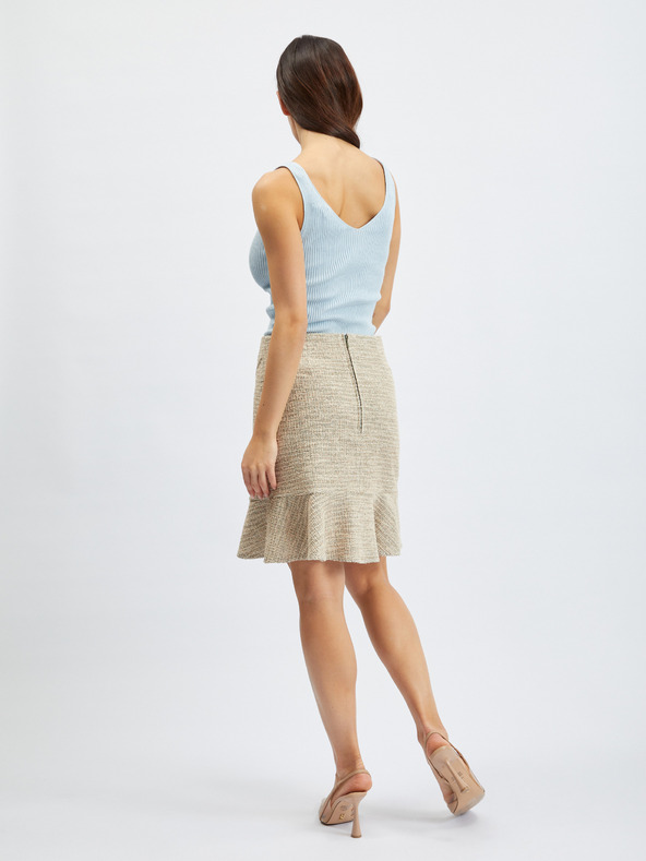 Orsay Hellbrauner melierter Damenrock ORSAY