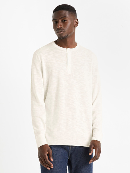 Celio Weißer Herren Pullover Celio Decanoe