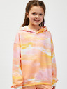 Sam 73 Rosa und orangefarbener übergroßer Kapuzenpullover für Mädchen SAM73 Jade