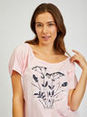 Sam 73 Hellrosa bedrucktes Damen-T-Shirt SAM73 Circinus