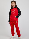 Sam 73 Schwarzer und roter Unisex-Kapuzenpullover für Kinder SAM73 Draco