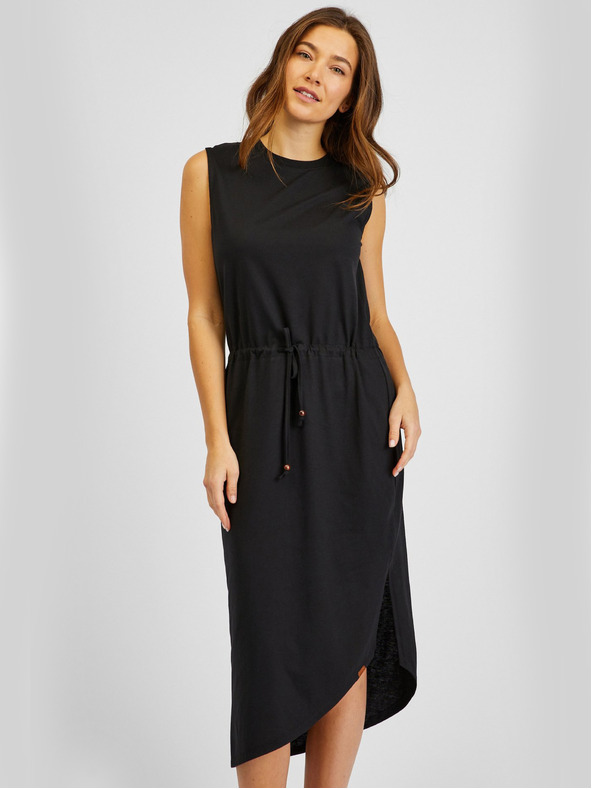 Sam 73 Schwarzes asymmetrisches Damen Basic-Kleid SAM73 Antlia