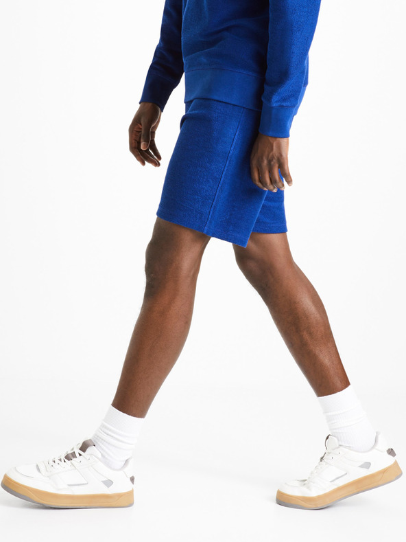 Celio Dunkelblaue Herren Sweatpants Shorts Celio Doreverse