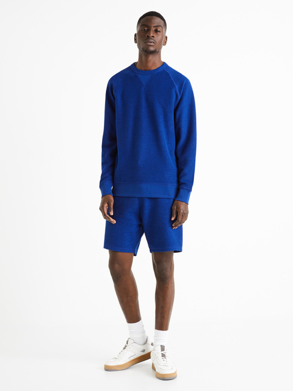 Celio Dunkelblaue Herren Sweatpants Shorts Celio Doreverse