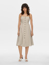 Jacqueline de Yong Beigefarbenes Damenkleid aus Leinen JDY Say