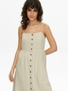 Jacqueline de Yong Beigefarbenes Damenkleid aus Leinen JDY Say
