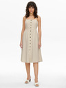 Jacqueline de Yong Beigefarbenes Damenkleid aus Leinen JDY Say