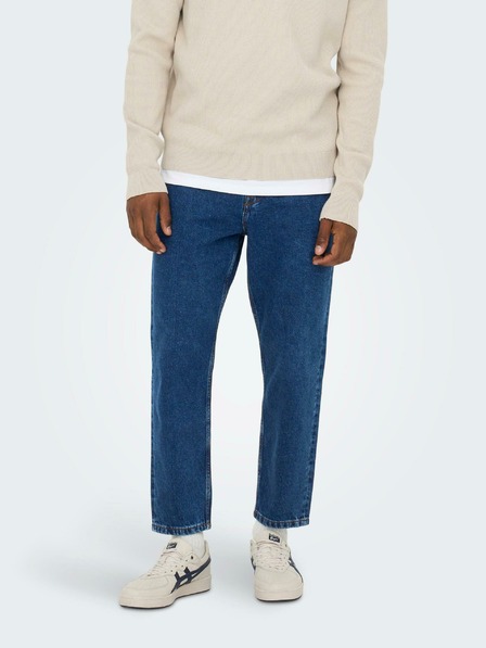 ONLY & SONS Blaue Herrenjeans mit geradem Schnitt ONLY & SONS Savi