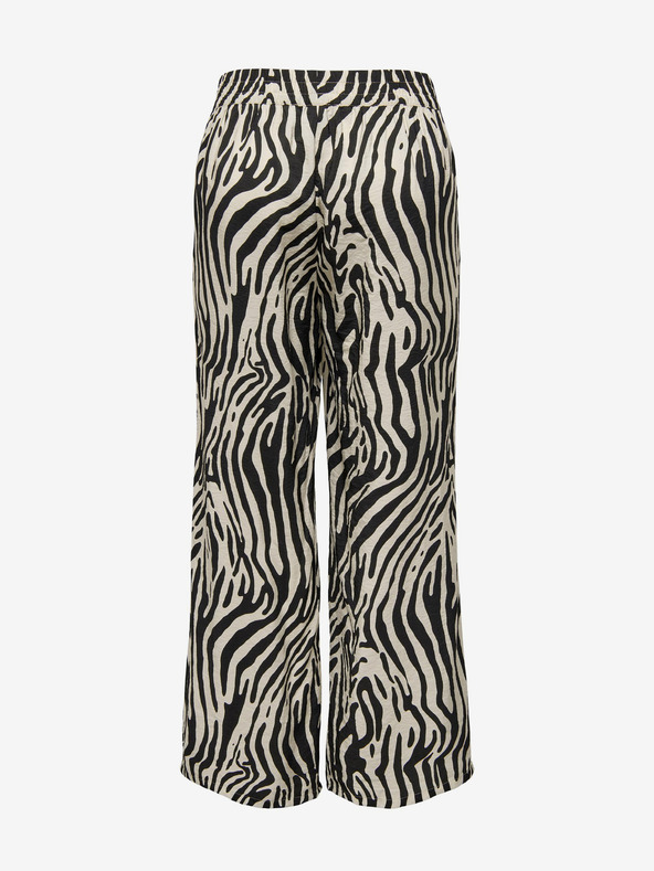 Jacqueline de Yong Schwarz-beige gemusterte Damenhose JDY Camille