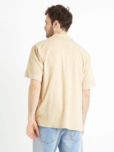Celio Beigefarbenes Herren-T-Shirt Celio Dabob