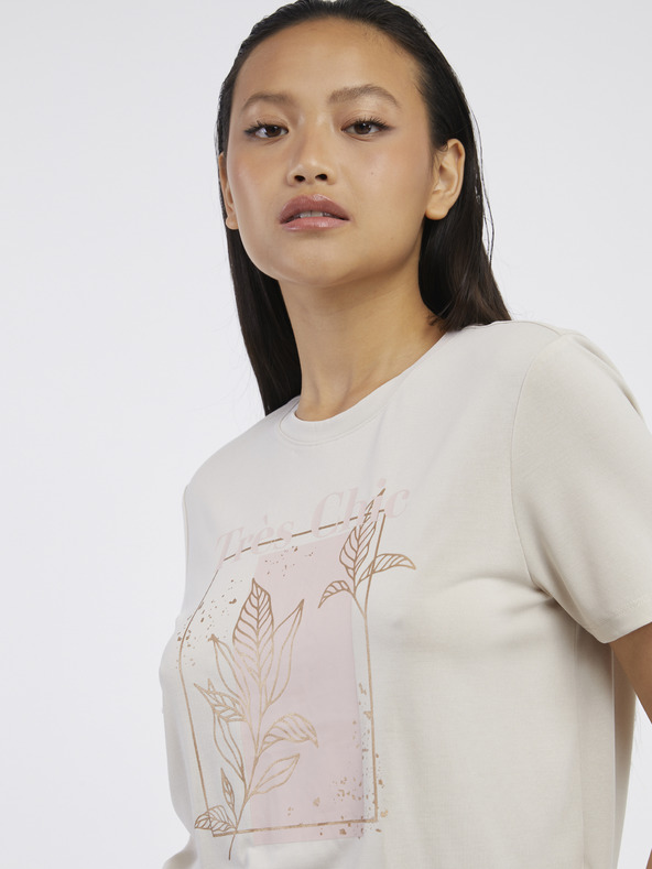 ONLY Beige Damen-T-Shirt NUR frei