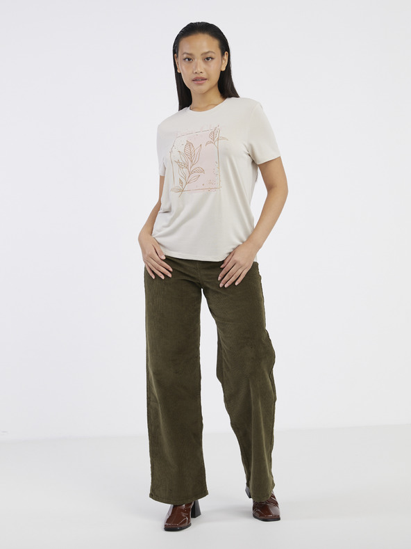 ONLY Beige Damen-T-Shirt NUR frei