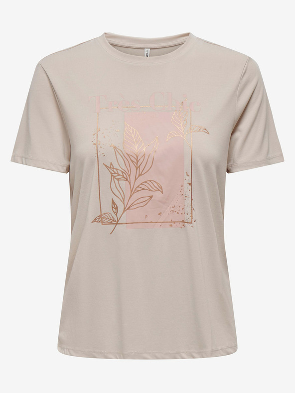 ONLY Beige Damen-T-Shirt NUR frei