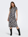 Jacqueline de Yong Cremefarbenes und schwarzes gemustertes Damenkleid JDY Urba