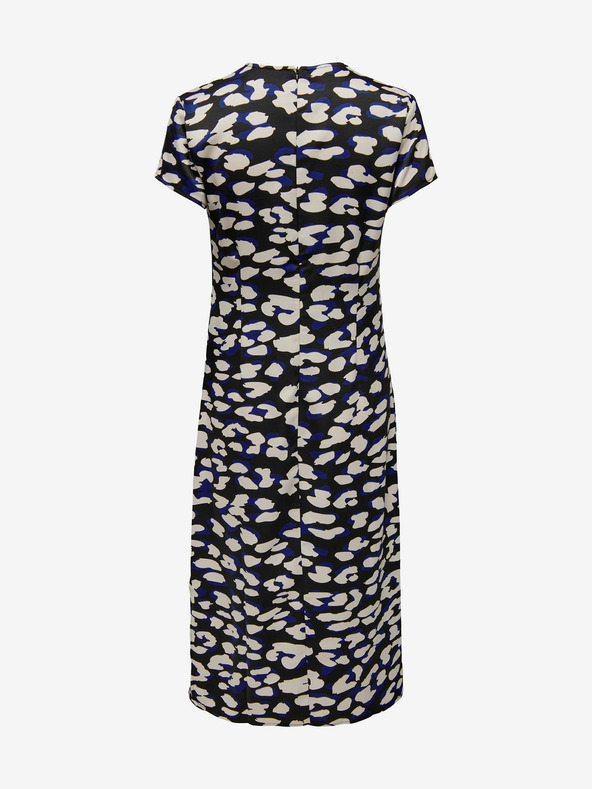 Jacqueline de Yong Cremefarbenes und schwarzes gemustertes Damenkleid JDY Urba