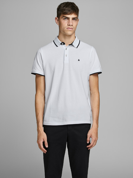 Jack & Jones Weißes Herren-Poloshirt Jack & Jones Paulos