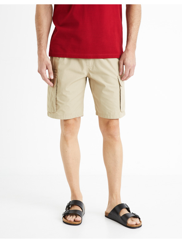 Celio Beige Herren-Shorts Celio Fostopbm