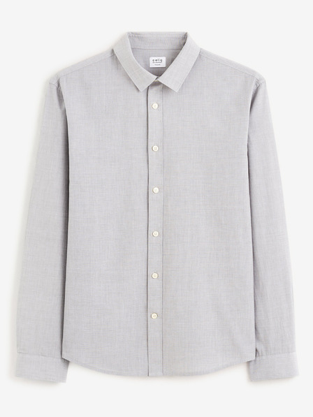 Celio Hellgraues Herrenhemd Celio Fafile