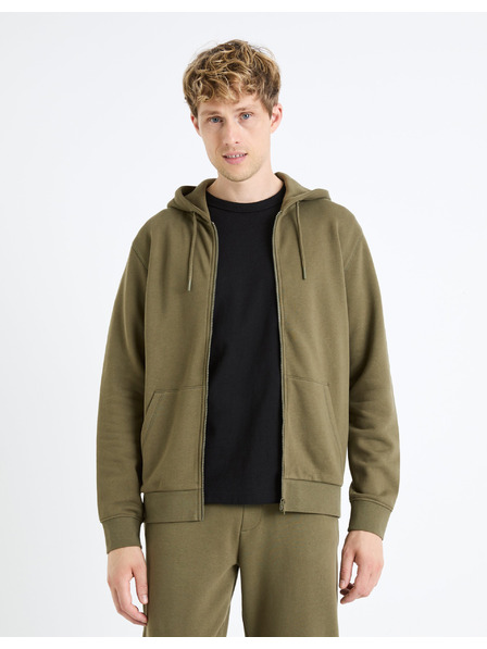 Celio Khaki Herren-Kapuzenpullover Celio Fethree