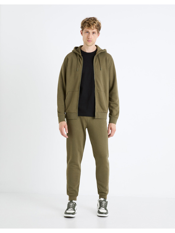 Celio Khaki Herren-Kapuzenpullover Celio Fethree