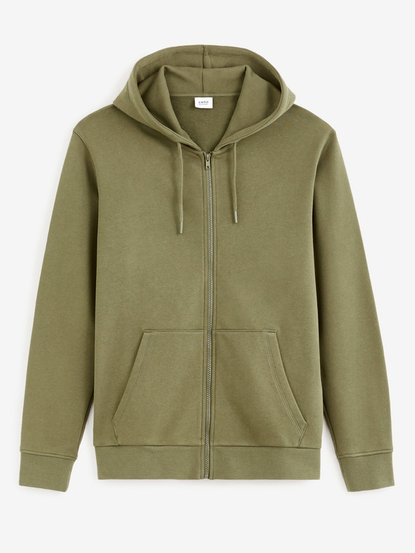 Celio Khaki Herren-Kapuzenpullover Celio Fethree